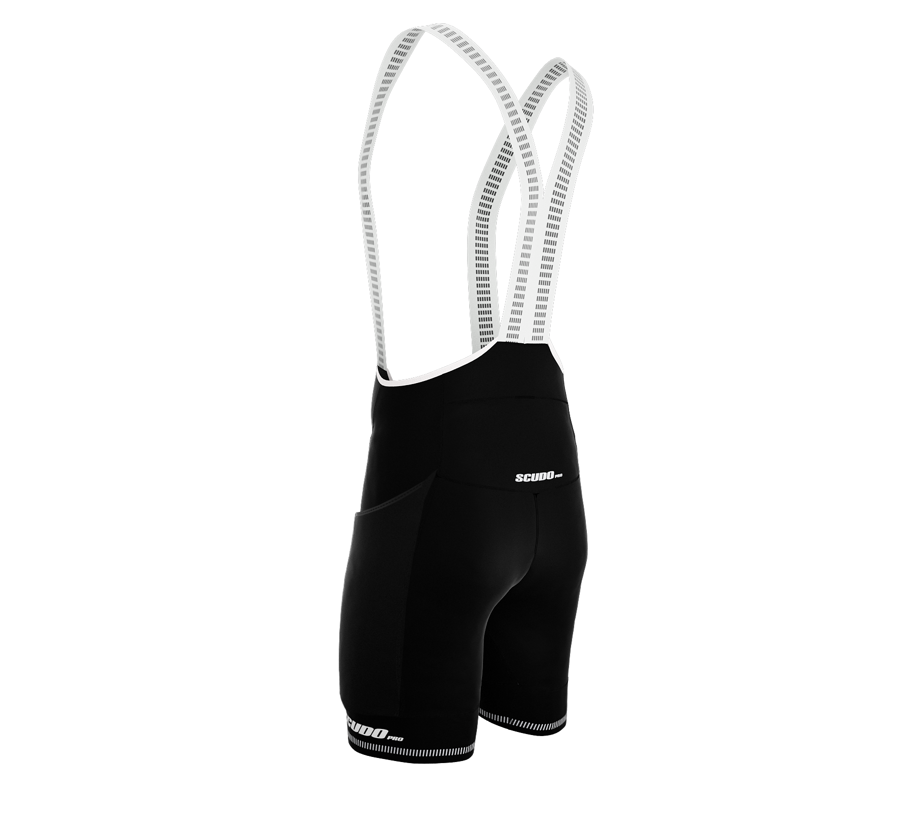 Black PRO ScudoPro Cycling BIB-Shorts | CARGO | Black Grippers | Reflectives