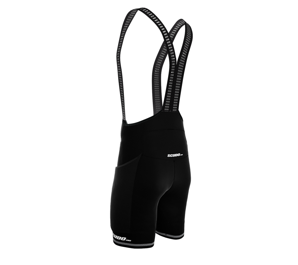 Black PRO ScudoPro Cycling BIB-Shorts | CARGO | Black Grippers | Reflectives