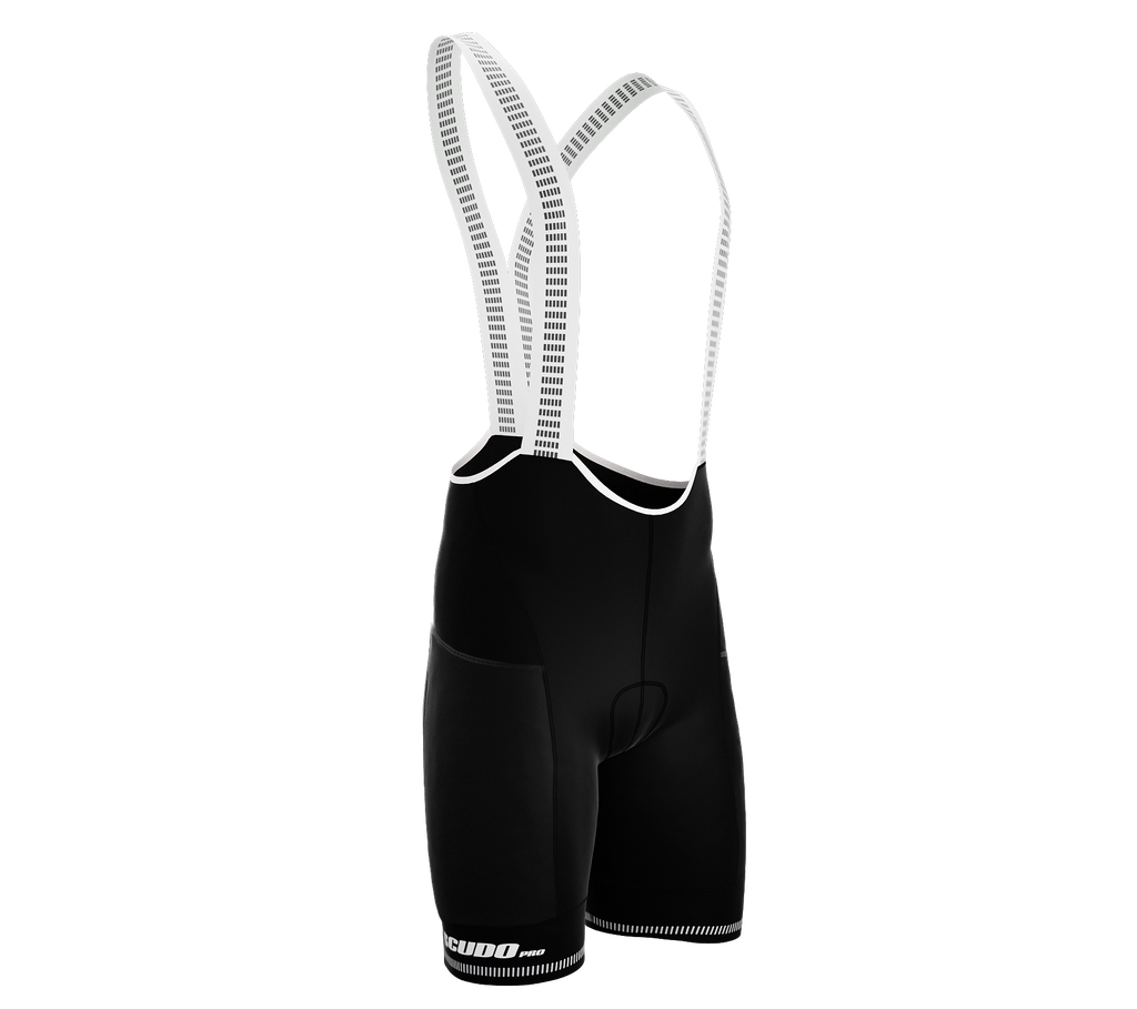 Black PRO ScudoPro Cycling BIB-Shorts | CARGO | Black Grippers | Reflectives