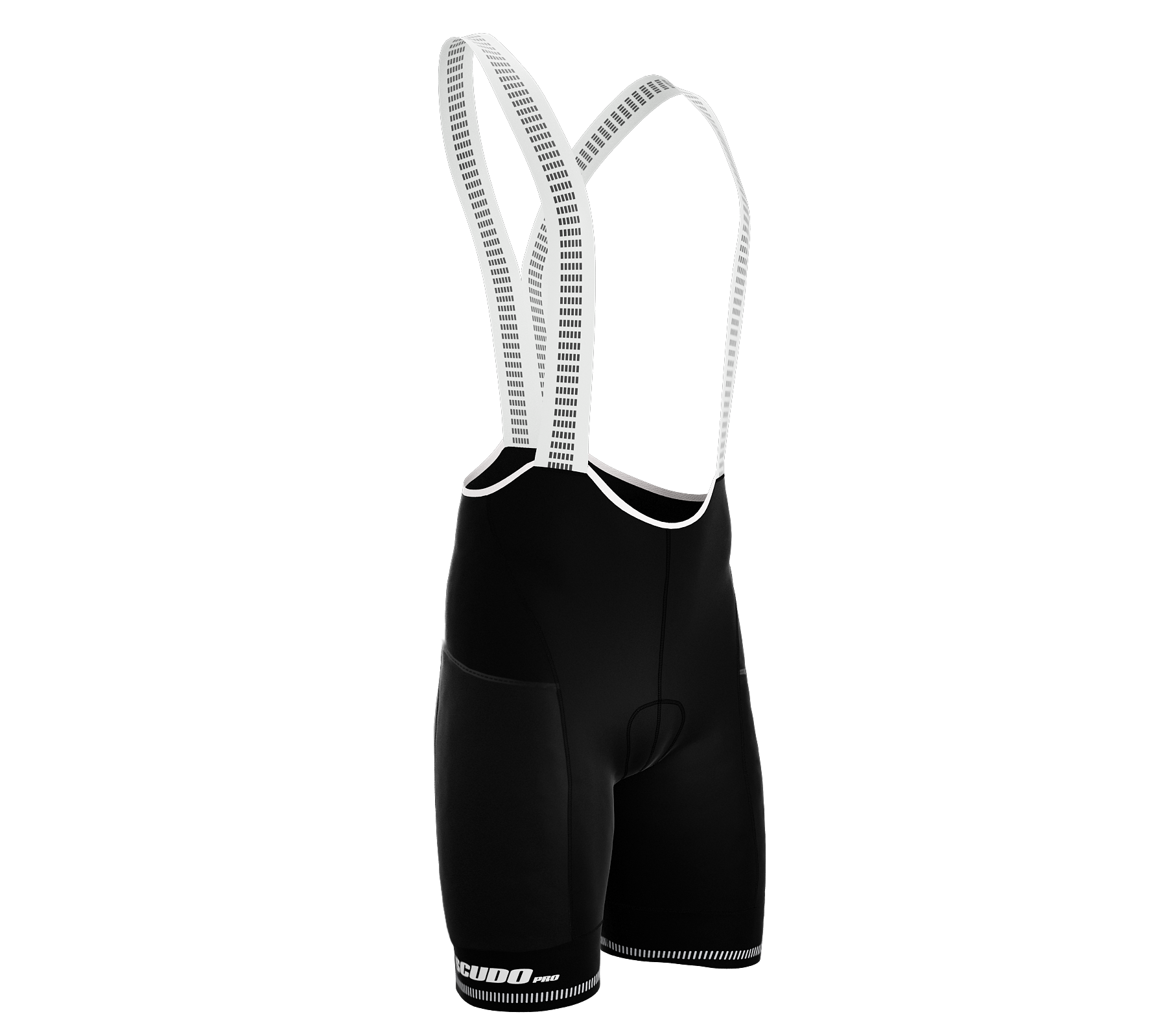 Black PRO ScudoPro Cycling BIB-Shorts | CARGO | Black Grippers | Reflectives