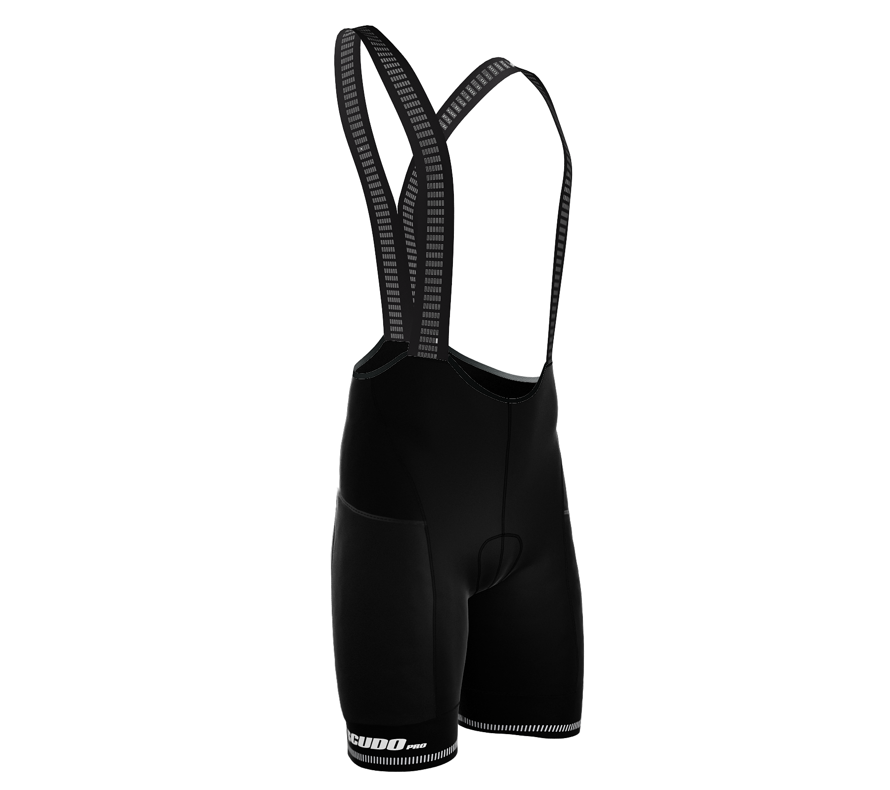 Black PRO ScudoPro Cycling BIB-Shorts | CARGO | Black Grippers | Reflectives