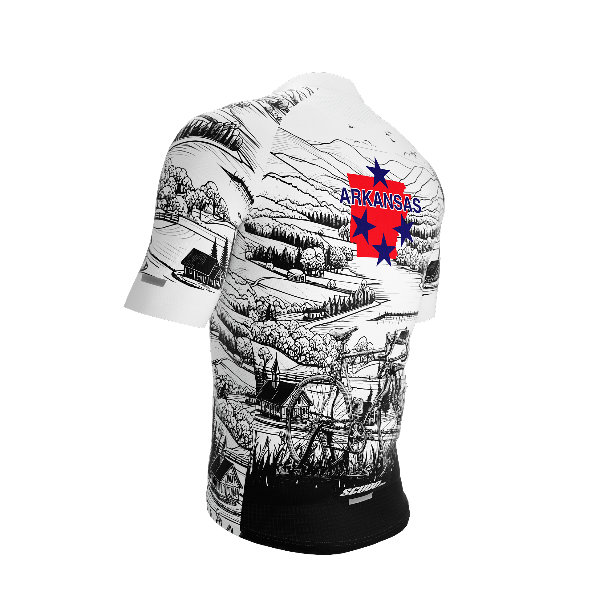 Arkansas US State | Short Sleeve Cycling PRO Jersey | Men and Women