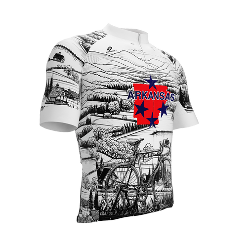 Arkansas US State | Short Sleeve Cycling PRO Jersey | Men and Women