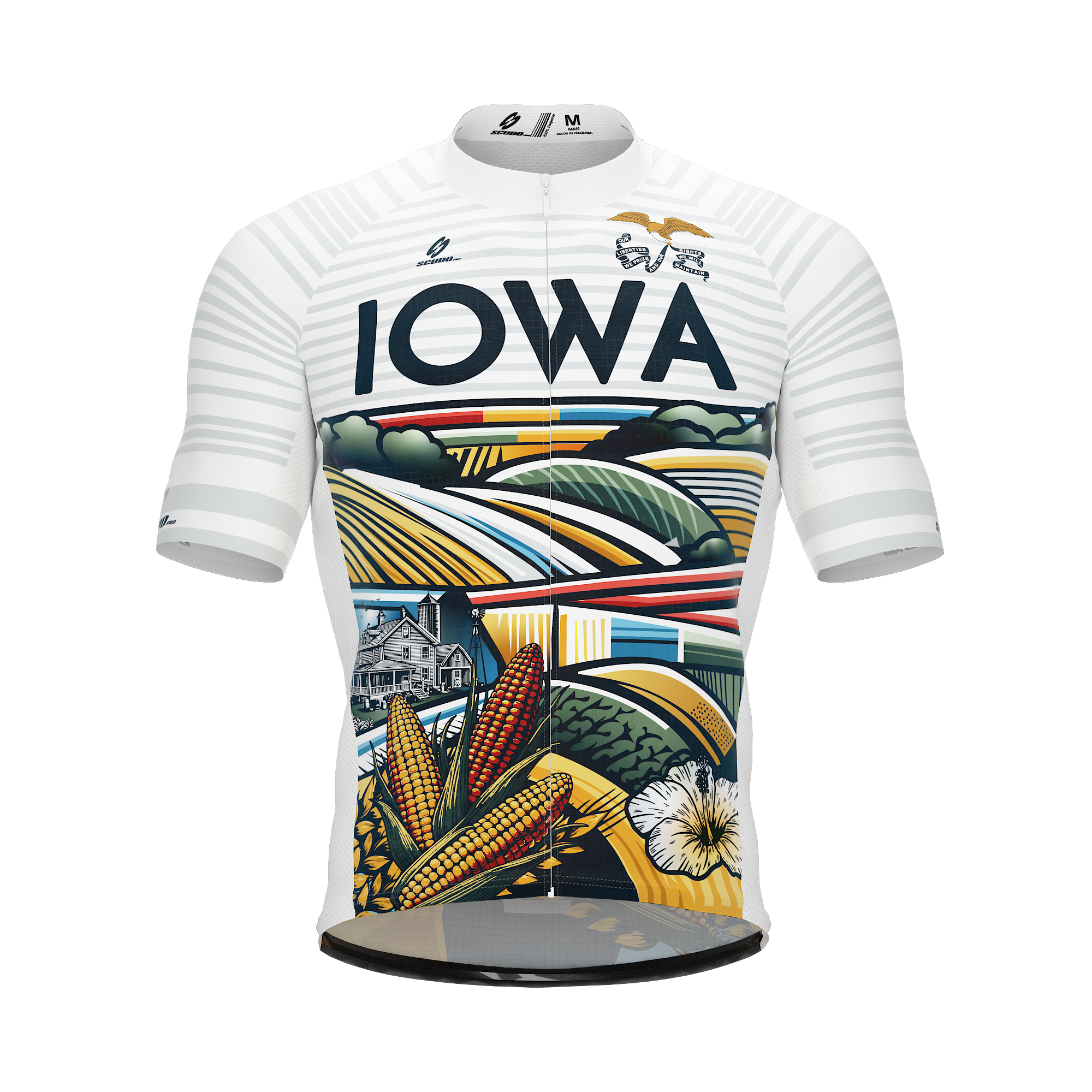 IOWA US State | Short Sleeve Cycling PRO Jersey | Men and Women