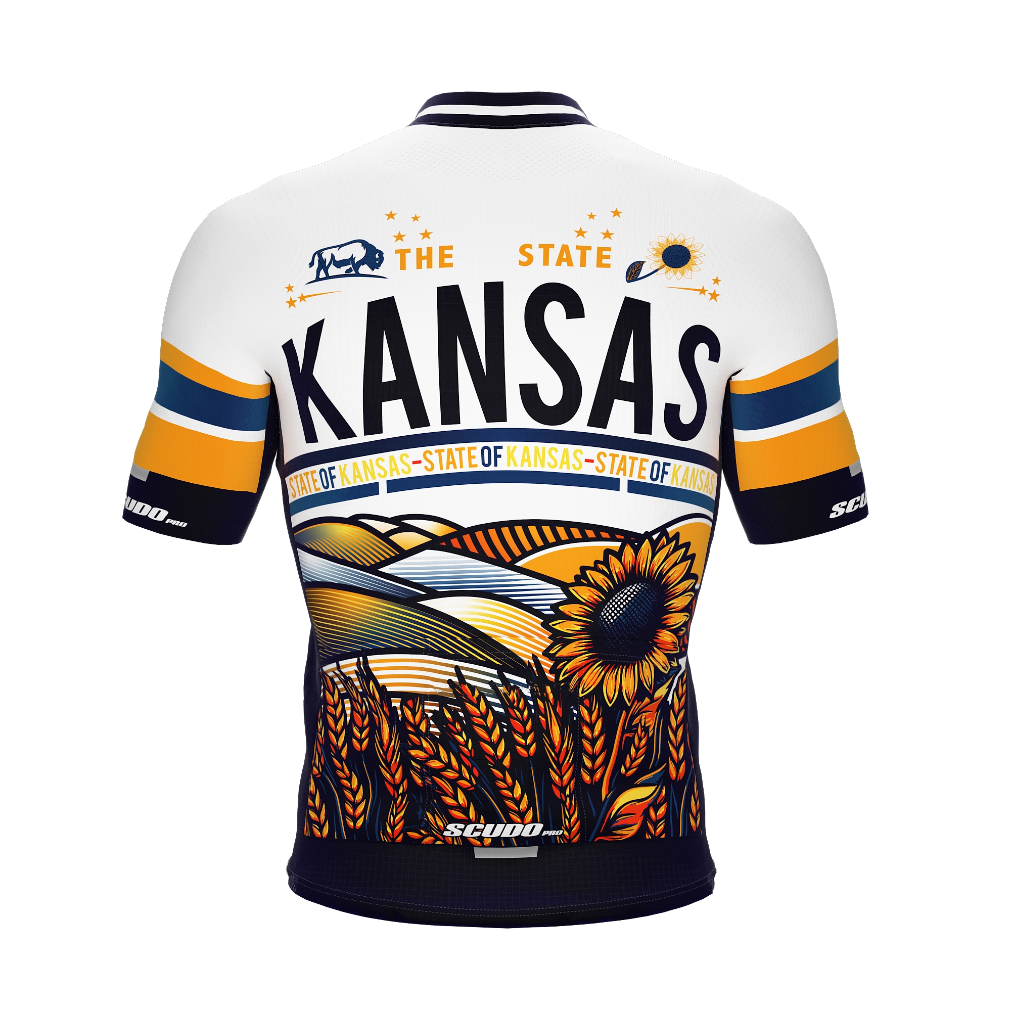 Kansas US State | Short Sleeve Cycling PRO Jersey | Men and Women