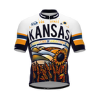 Kansas US State | Short Sleeve Cycling PRO Jersey | Men and Women