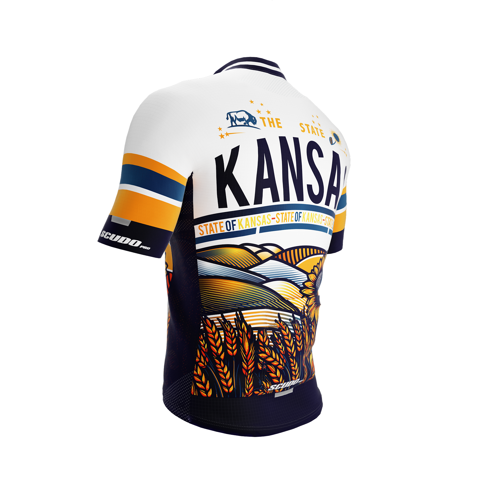 Kansas US State | Short Sleeve Cycling PRO Jersey | Men and Women