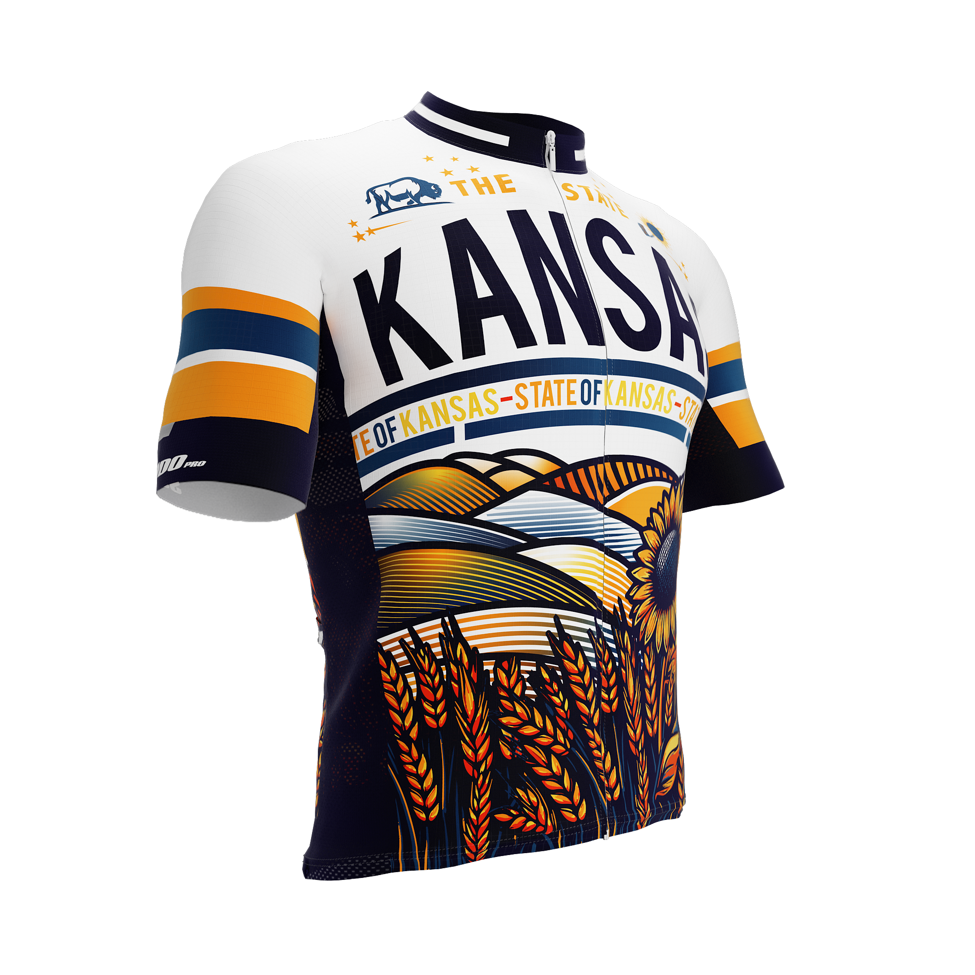 Kansas US State | Short Sleeve Cycling PRO Jersey | Men and Women