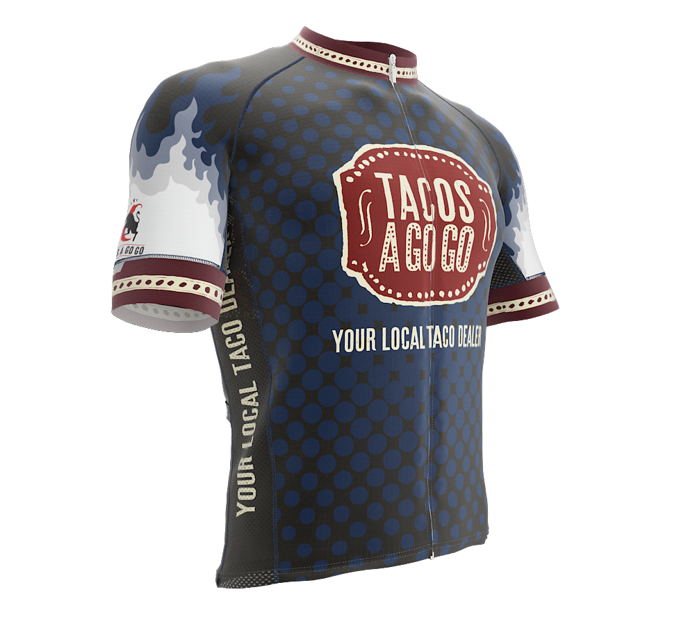 TACOS A GOGO |  Pro Fit Short Sleeve Cycling Jersey | Men and Women