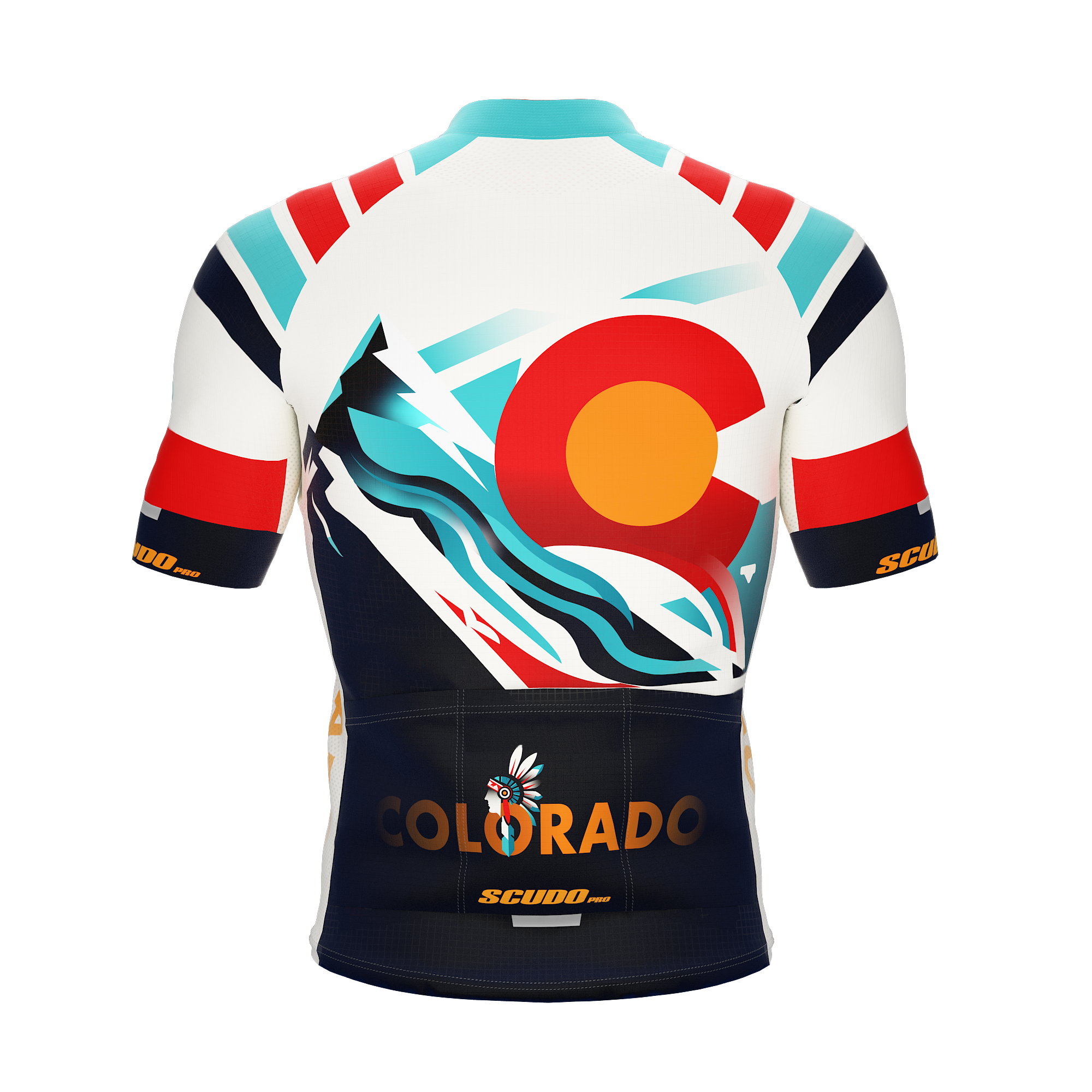 Colorado US State | Short Sleeve Cycling PRO Jersey | V1 | Men and Women