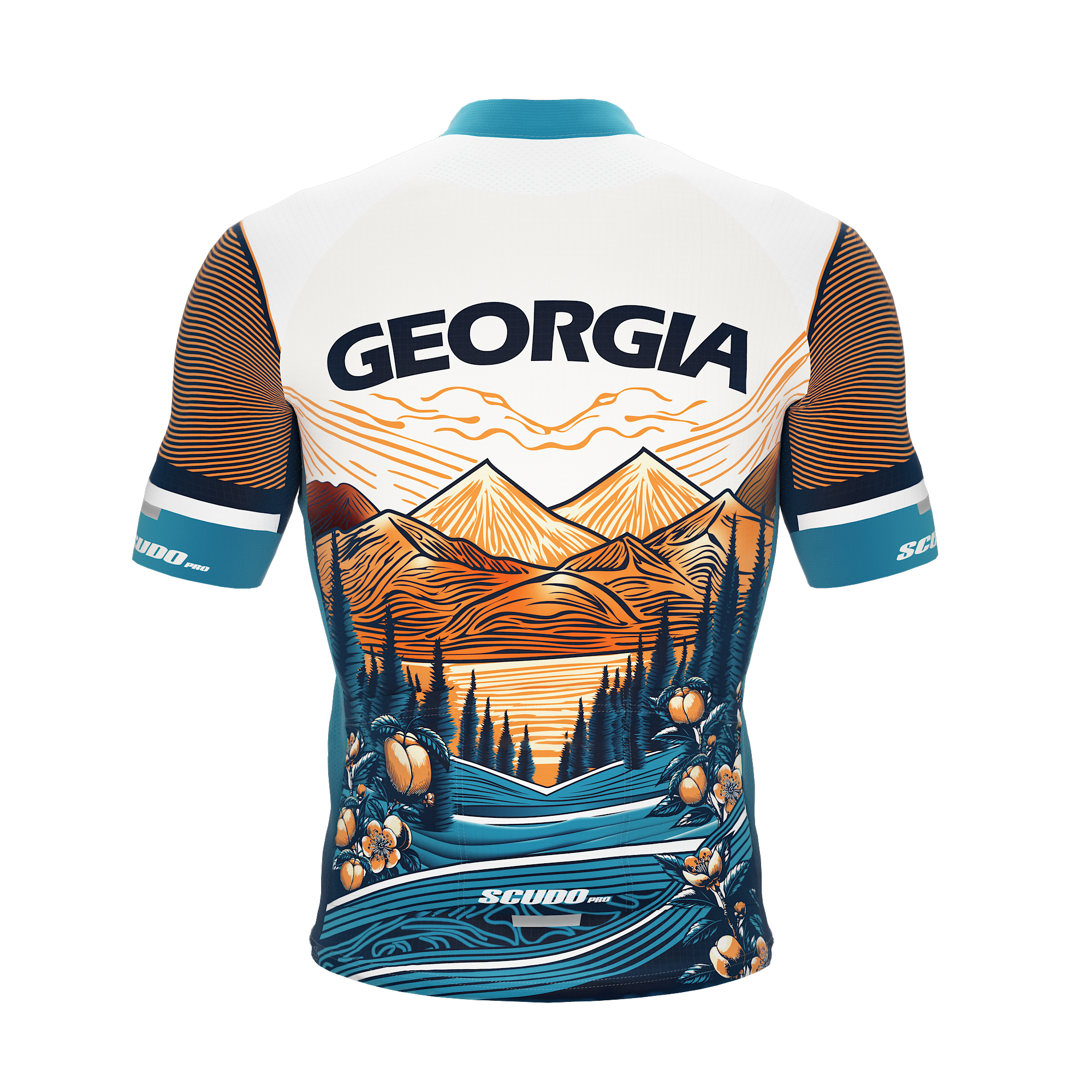 Georgia US State | Short Sleeve Cycling PRO Jersey | Men and Women
