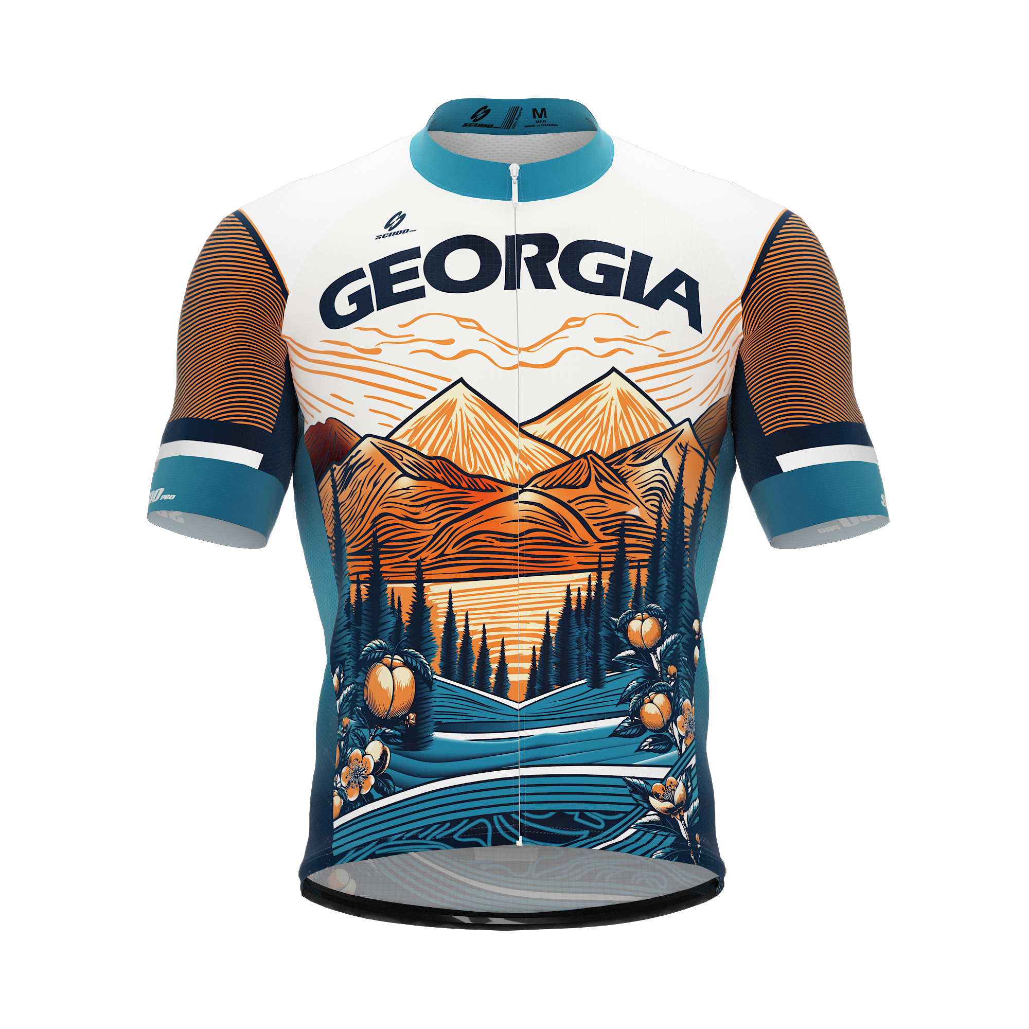 Georgia US State | Short Sleeve Cycling PRO Jersey | Men and Women