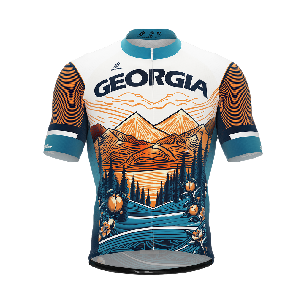 Georgia US State | Short Sleeve Cycling PRO Jersey | Men and Women