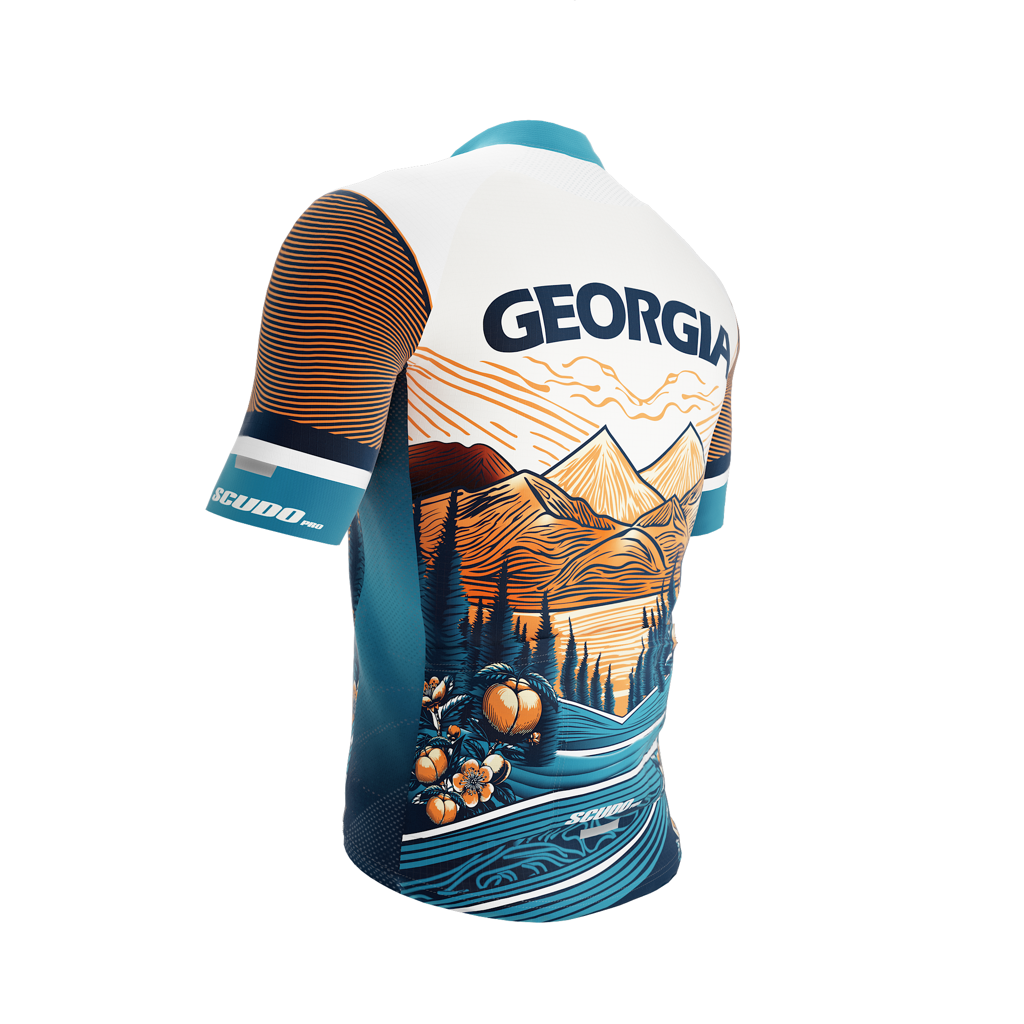 Georgia US State | Short Sleeve Cycling PRO Jersey | Men and Women