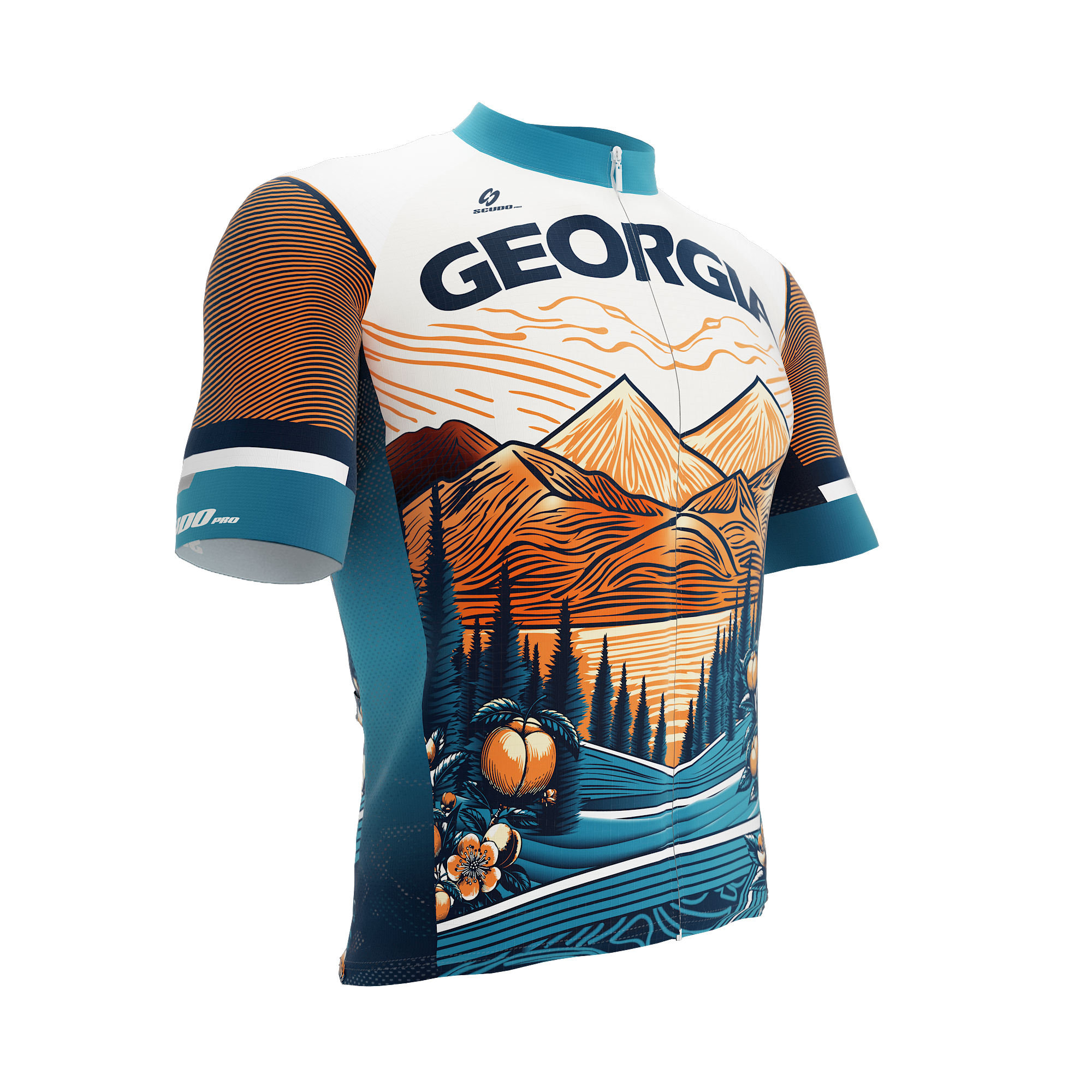 Georgia US State | Short Sleeve Cycling PRO Jersey | Men and Women