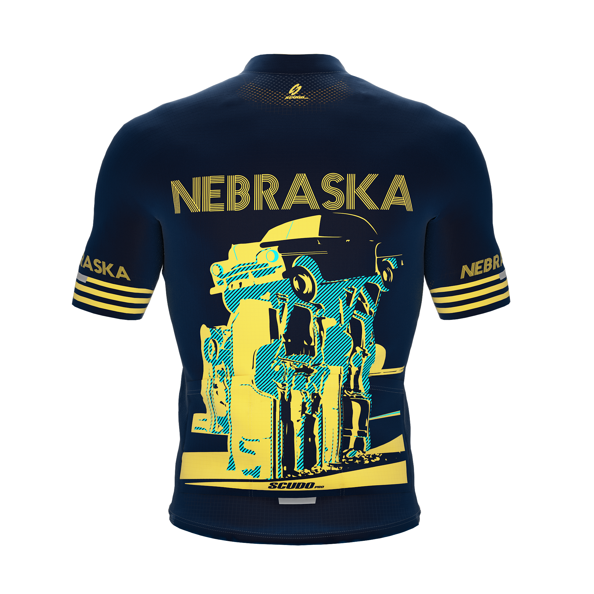 Nebraska US State | Short Sleeve Cycling PRO Jersey | Men and Women