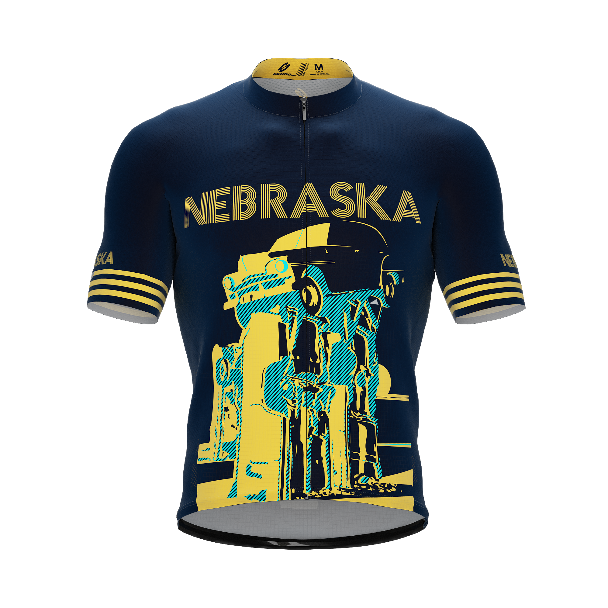 Nebraska US State | Short Sleeve Cycling PRO Jersey | Men and Women