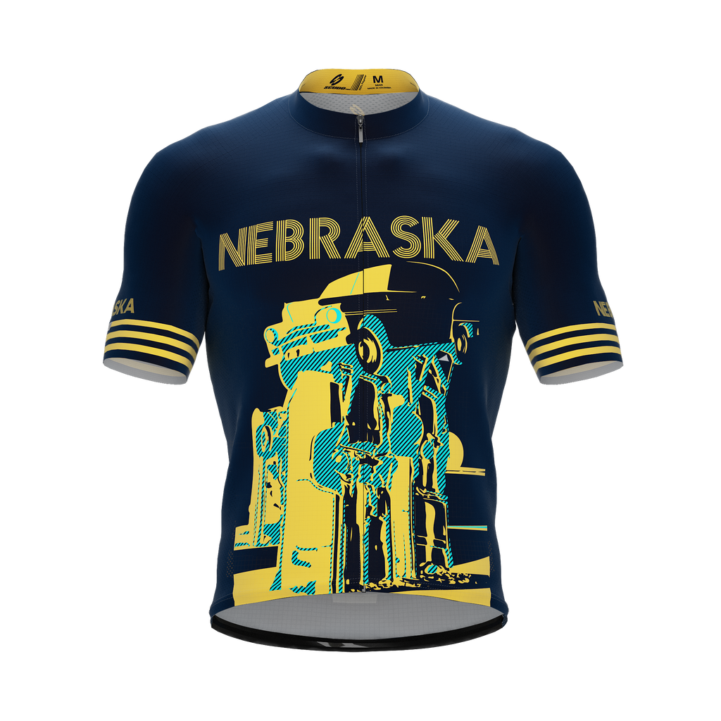 Nebraska US State | Short Sleeve Cycling PRO Jersey | Men and Women