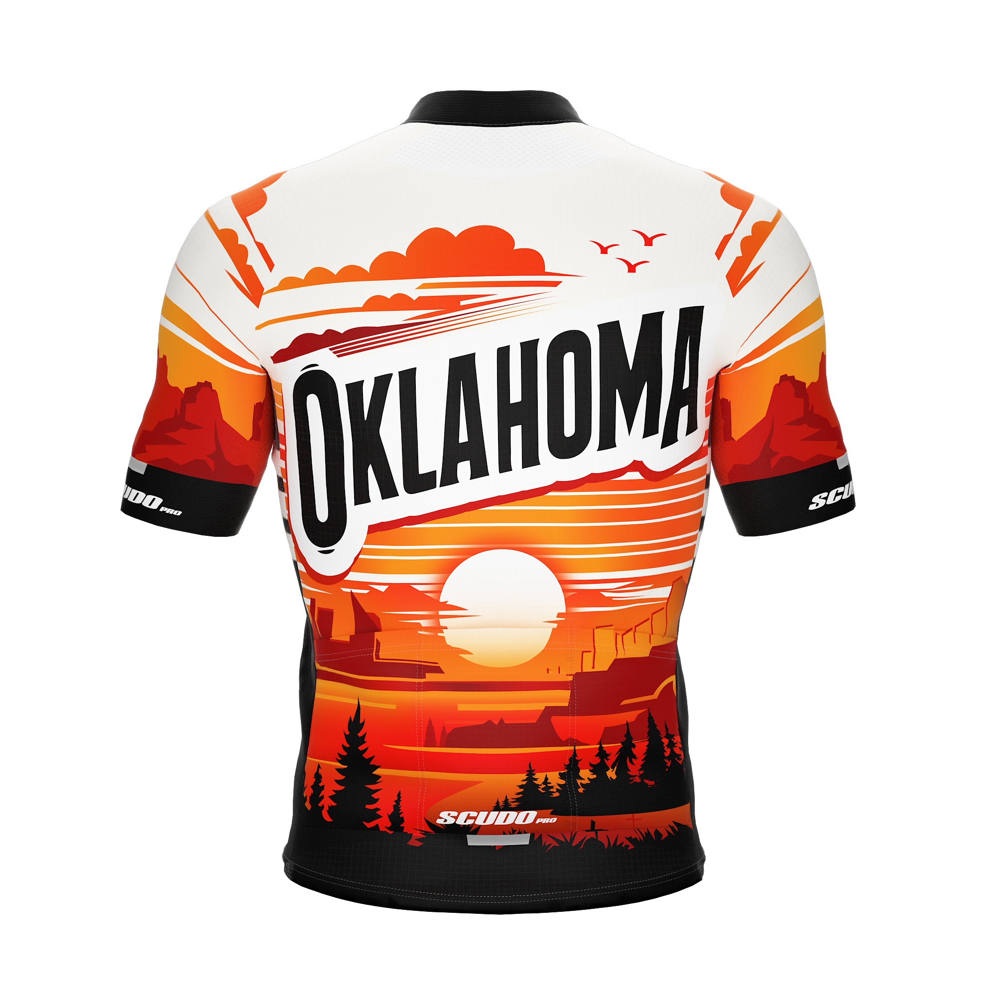 Oklahoma US State | Short Sleeve Cycling PRO Jersey | Men and Women