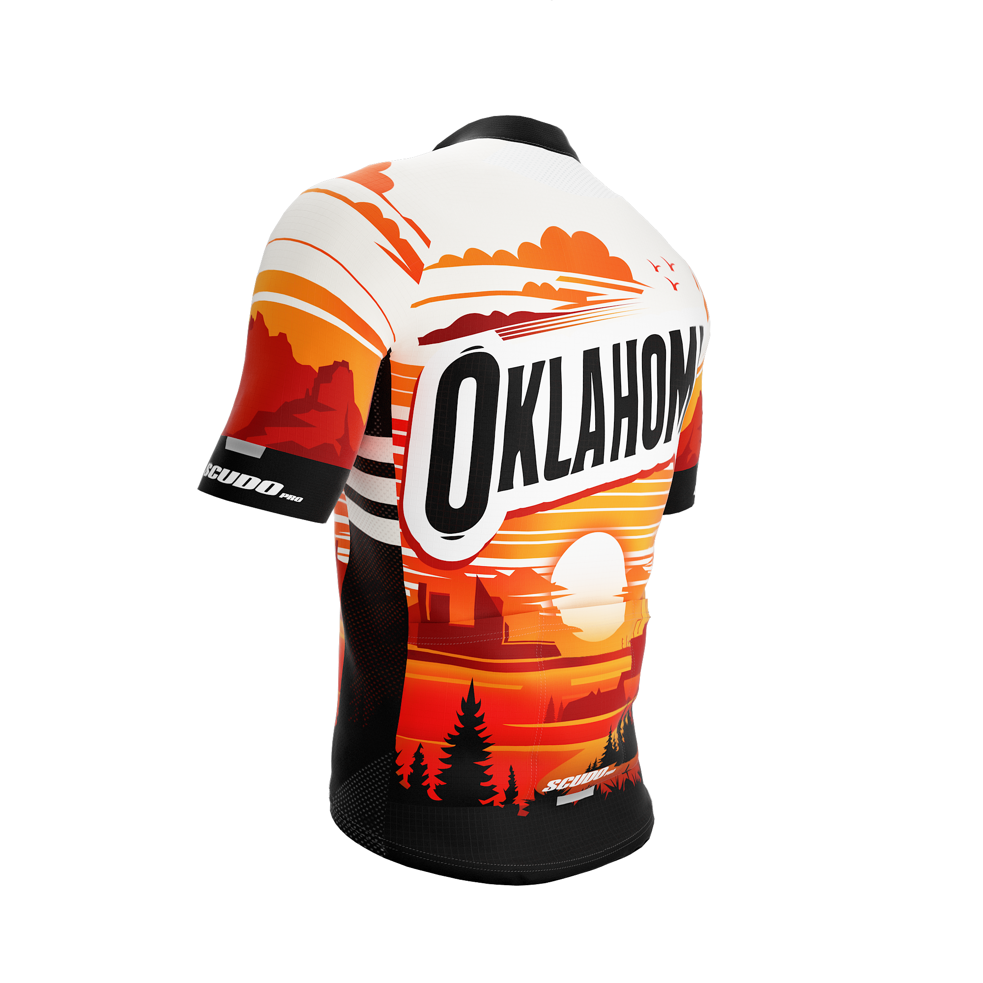Oklahoma US State | Short Sleeve Cycling PRO Jersey | Men and Women