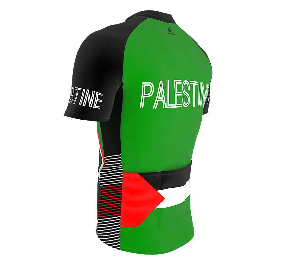Palestine  Full Zipper Bike Short Sleeve Cycling Jersey for Men and Women