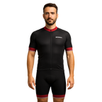 Red Reflective Pro Jersey + Pro BibShort Bundle for Men