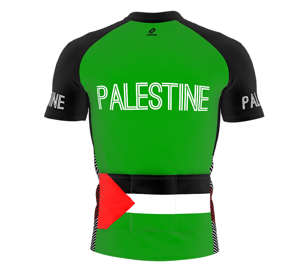 Palestine  Full Zipper Bike Short Sleeve Cycling Jersey for Men and Women