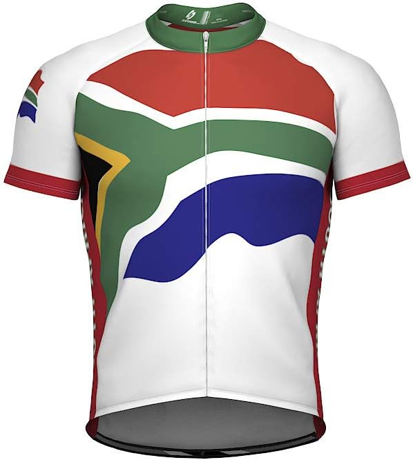 South Africa Emblem Full Zipper Bike Short Sleeve Cycling Jersey | Men and Women