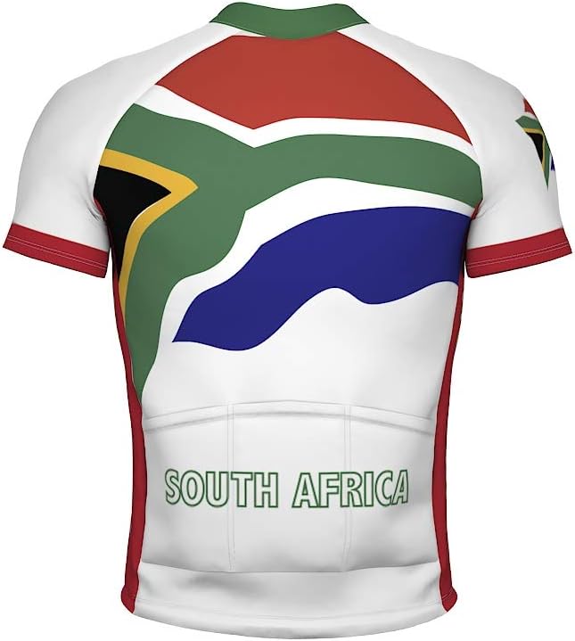 South Africa Emblem Full Zipper Bike Short Sleeve Cycling Jersey | Men and Women