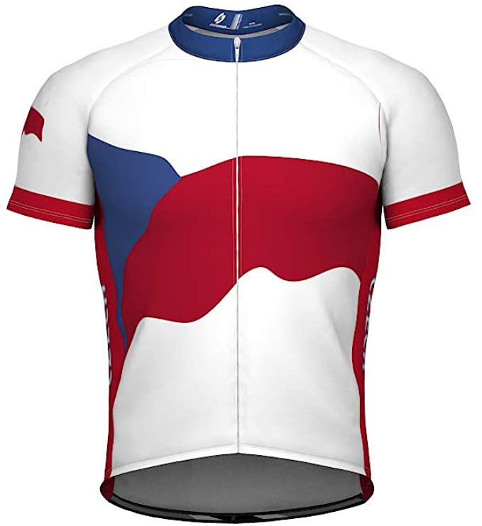 ScudoPro Czech Republic Emblem Full Zipper  Short Sleeve Cycling Jersey