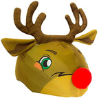 Rudolph Reindeer Santa Christmas Helmet Cover for Cycling