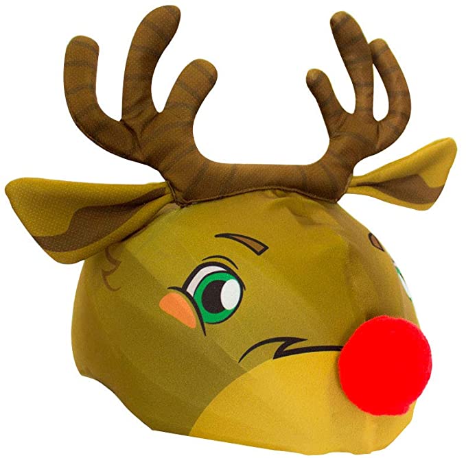 Rudolph Reindeer Santa Christmas Helmet Cover for Cycling