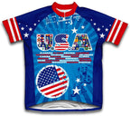 United States All State Flags Short Sleeve Cycling Jersey for Men and Women