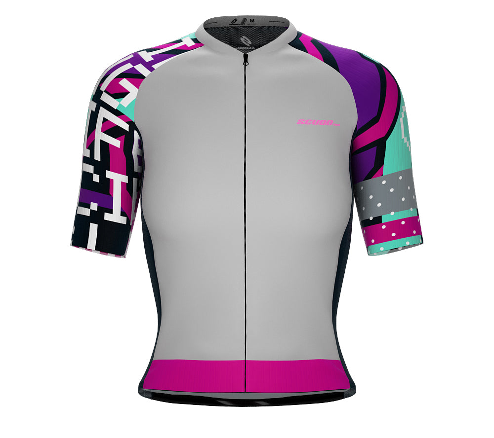 Scudopro Pro-Elite Short Sleeve Cycling Pro Fit Jersey 8 Bits Love for Women