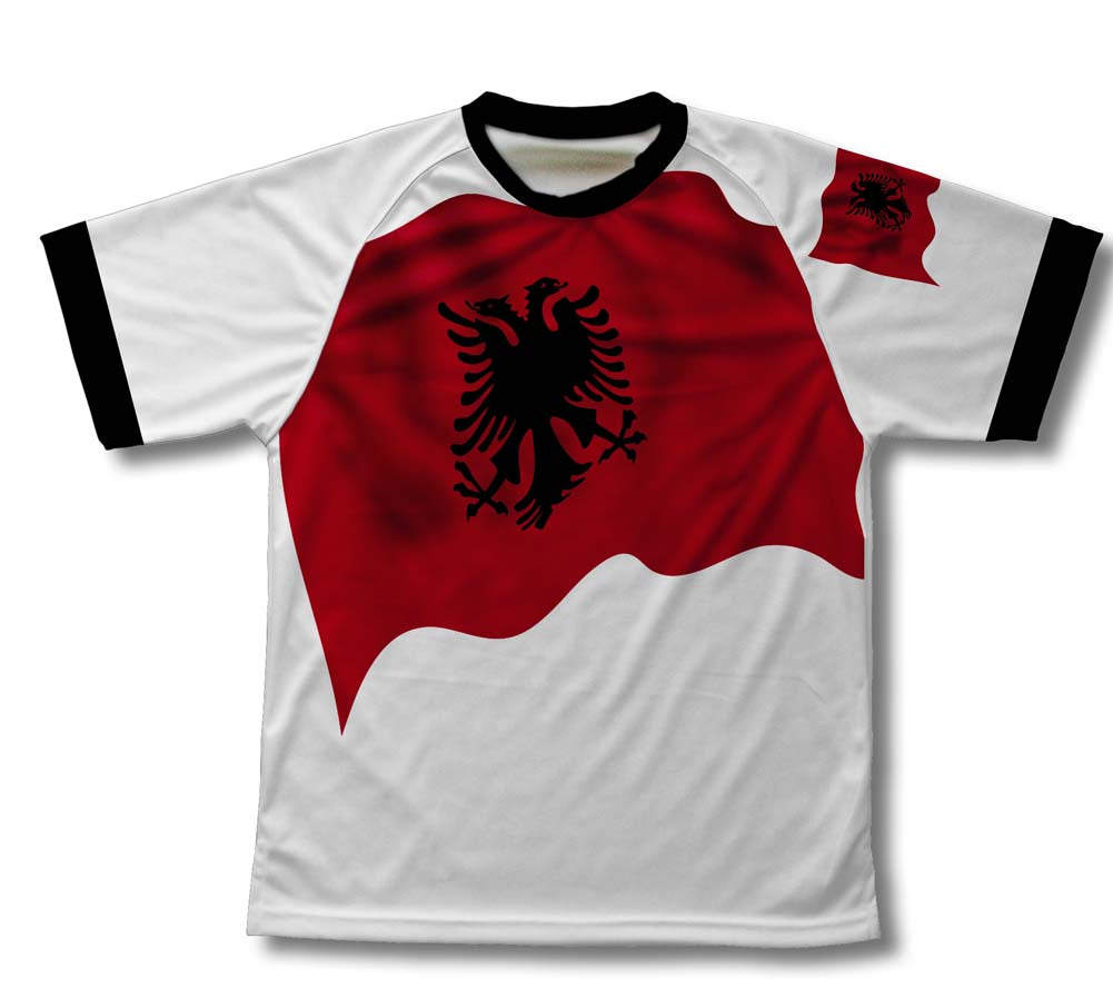 Albania Flag Technical T-Shirt for Men and Women