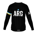 MTB BMX Cycling Jersey Long Sleeve Code Argentina Black for Men and Women
