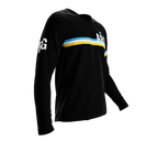 MTB BMX Cycling Jersey Long Sleeve Code Argentina Black for Men and Women