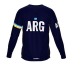 MTB BMX Cycling Jersey Long Sleeve Code Argentina Blue for Men and Women