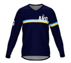 MTB BMX Cycling Jersey Long Sleeve Code Argentina Blue for Men and Women