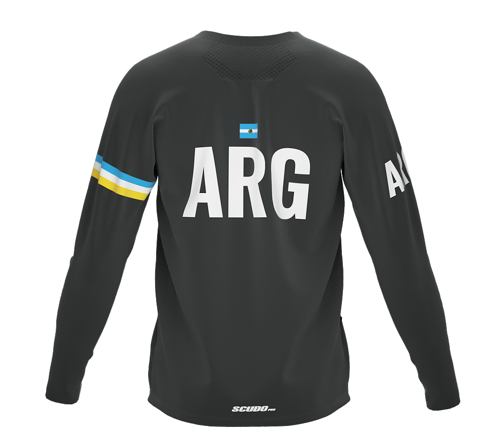 MTB BMX Cycling Jersey Long Sleeve Code Argentina Gray for Men and Women