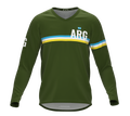 MTB BMX Cycling Jersey Long Sleeve Code Argentina Green for Men and Women