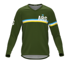 MTB BMX Cycling Jersey Long Sleeve Code Argentina Green for Men and Women