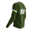 MTB BMX Cycling Jersey Long Sleeve Code Argentina Green for Men and Women