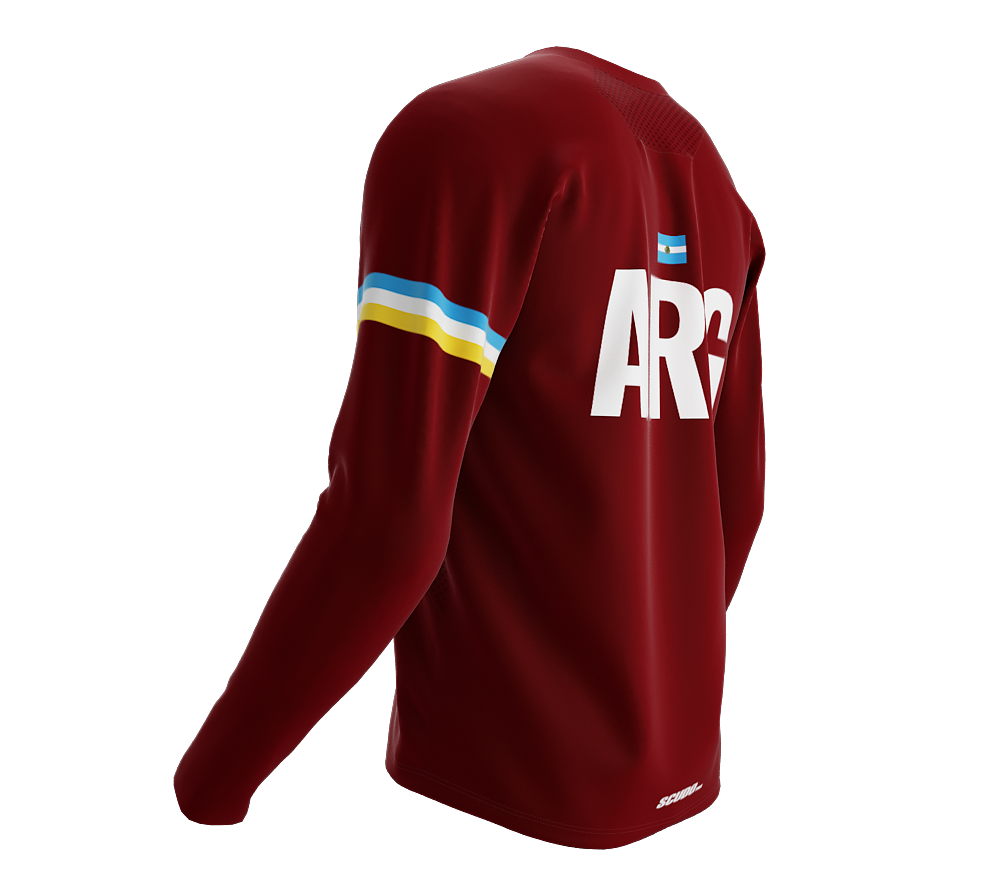 MTB BMX Cycling Jersey Long Sleeve Code Argentina Vine for Men and Women