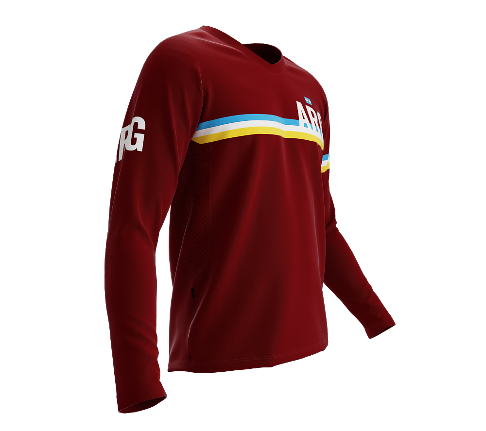 MTB BMX Cycling Jersey Long Sleeve Code Argentina Vine for Men and Women