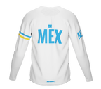 MTB BMX Cycling Jersey Long Sleeve Code Argentina White for Men and Women