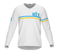 MTB BMX Cycling Jersey Long Sleeve Code Argentina White for Men and Women