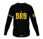 MTB BMX Cycling Jersey Long Sleeve Code Barbados Black for Men and Women