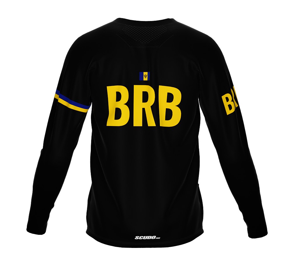 MTB BMX Cycling Jersey Long Sleeve Code Barbados Black for Men and Women