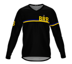 MTB BMX Cycling Jersey Long Sleeve Code Barbados Black for Men and Women